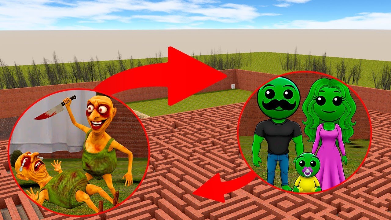 I FOUND THE FIRE IN THE HOLE FAMILY 😱 TRAPPED IN A MAZE | GMod