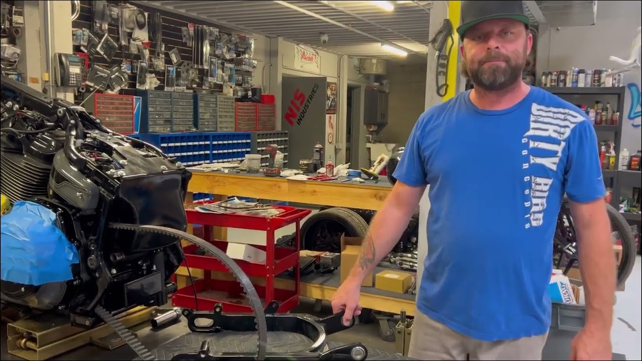 Swing Arm Installation Video Harley Davidson -- Twin Cam and M8 -- Dirty Bird Concepts