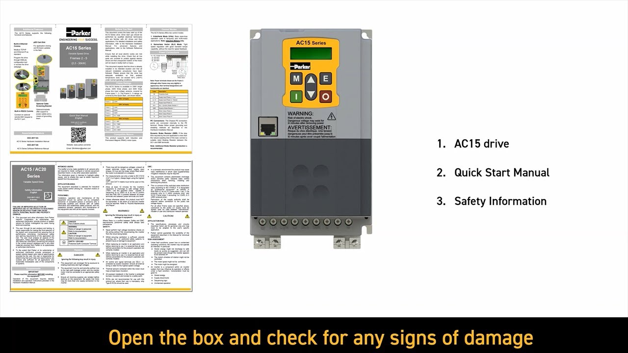 How to Unbox and Wire Parker AC15 Variable Speed Drive | Parker Hannifin