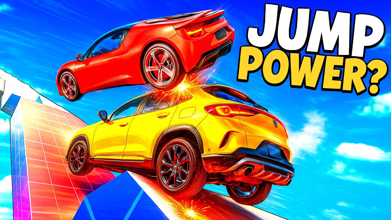 Parkour Challenge With RANDOM Cars But They JUMP in BeamNG Drive!