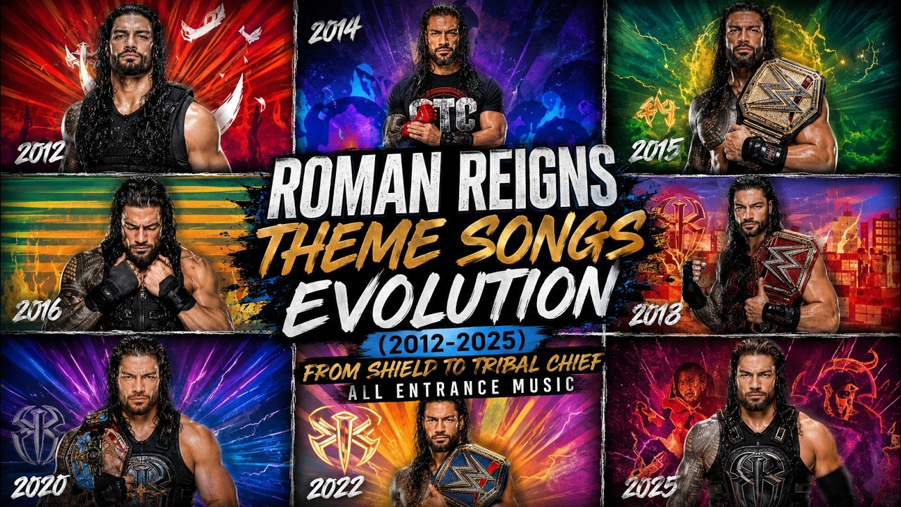 ROMAN REIGNS Theme Songs Evolution (2012-2025) | From Shield to Tribal Chief | All Entrance Music