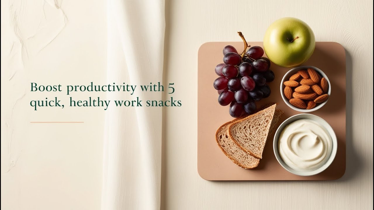 5 Quick and Healthy Work Snacks to Boost Your Productivity! 🥗💪