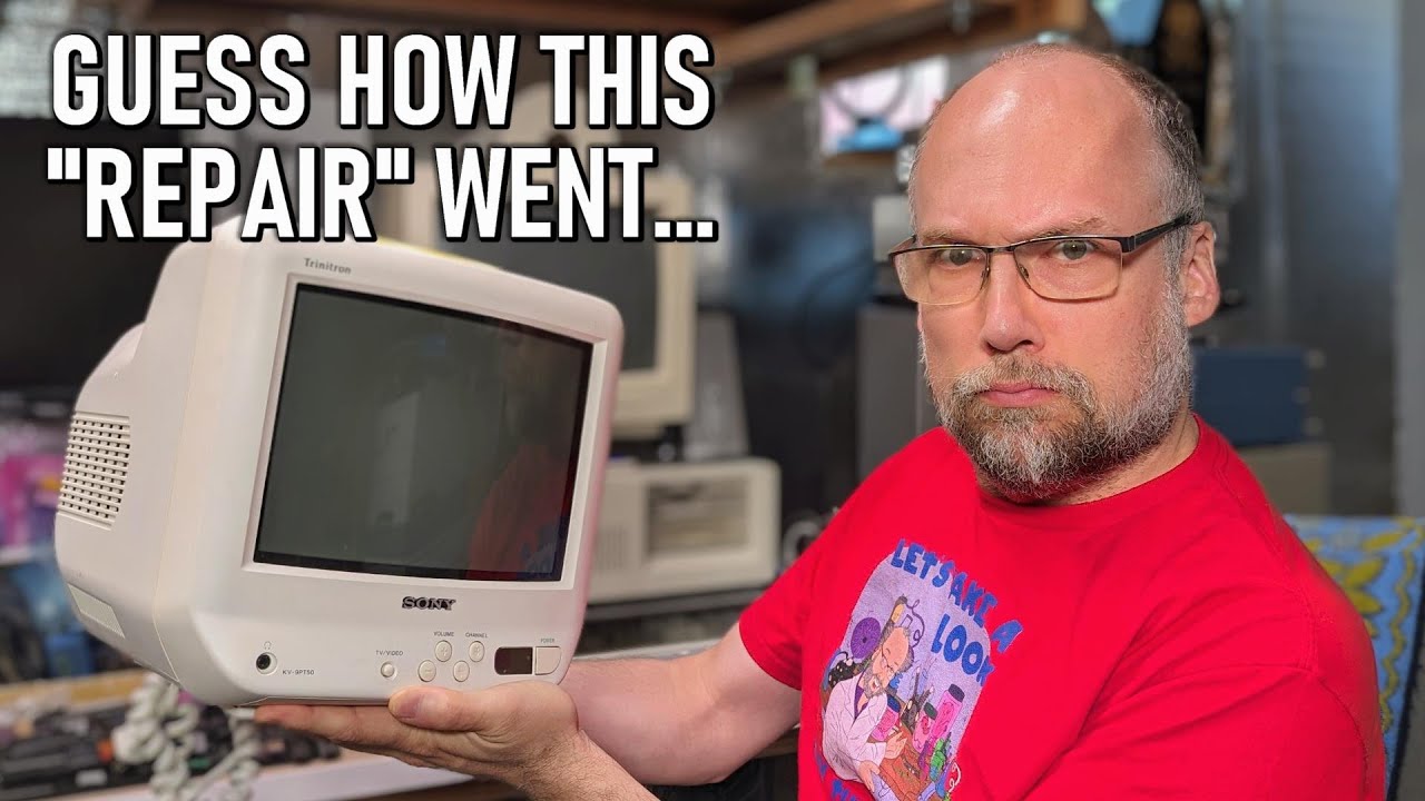 This little Sony Trinitron TV squeals and then shuts off (KV-9PT50)