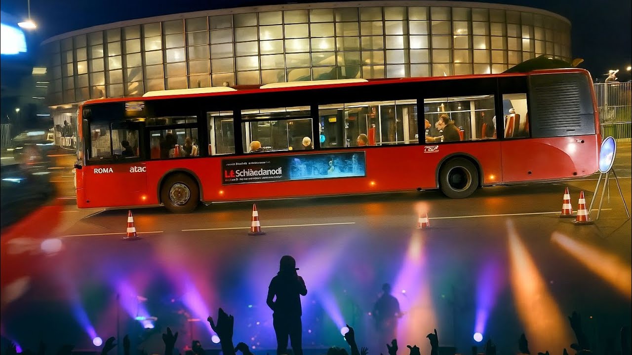 Rome by Night: ATAC Buses Taking You to a Concert at Palalottomatica