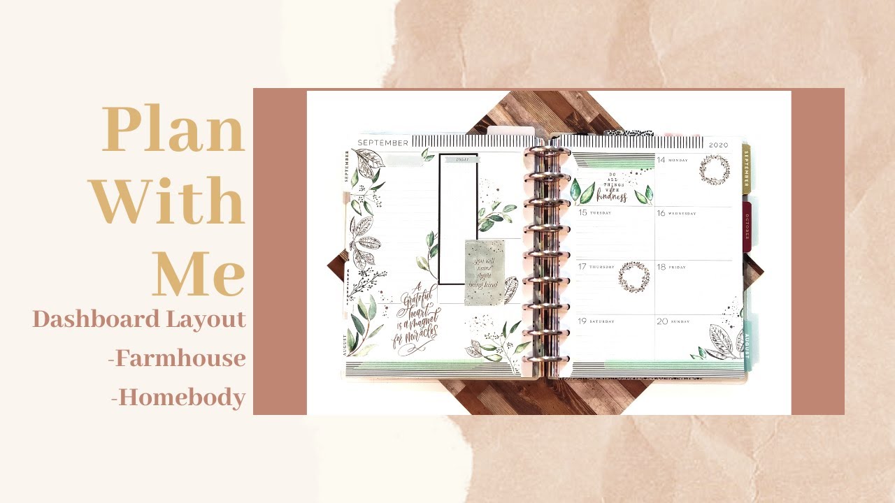 Plan With Me | Classic Dashboard | Farmhouse Homebody | Sept 14-20