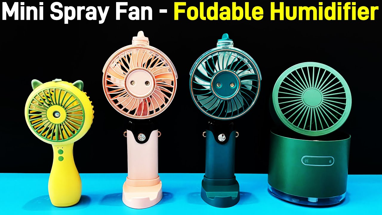 Mini Handheld Spray Fan - Folding Portable Humidifier，Strong Wind | Unboxing And Review