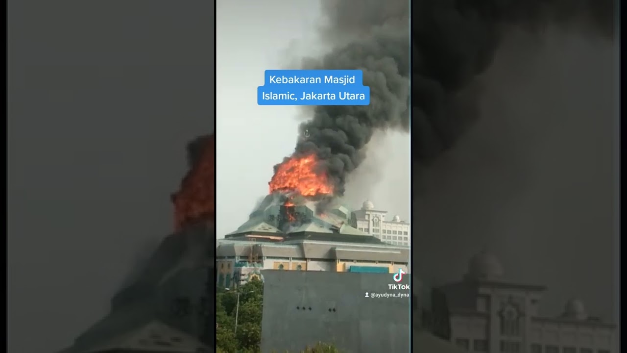 Detik detik Kebakaran Masjid Islamic Center (JIC) Jakarta Utara, Rabu 19 Oktober 2022, Pk 15.00