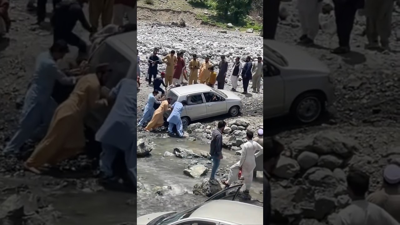 Car stuck in water😱| waterfalls at naran kaghan | naran kaghan update today | neelum valley kel