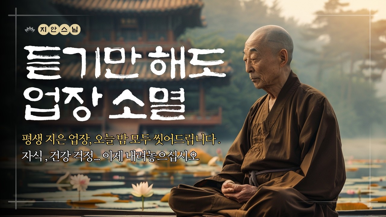 평생 쌓인 업장 모두 사라집니다 | 지안스님 수면명상 3시간 30분 (60대 필청)