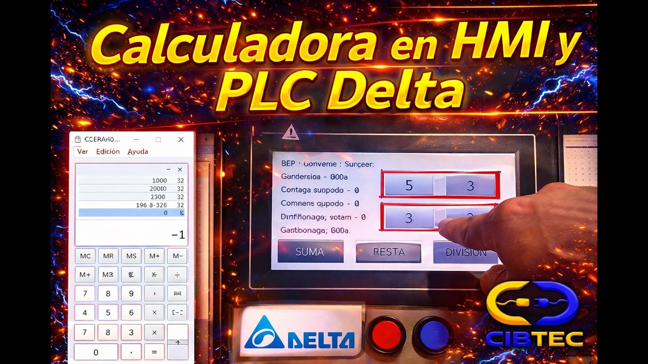 ¿Como hacer una calculadora en una HMI Delta? (Uso de instrucciones aritméticas en PLC)