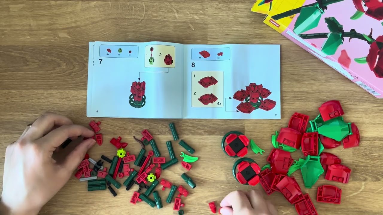 Building LEGO Roses 🌹 | Unboxing [ASMR] Flower Set | LEGO 40460 [4K]