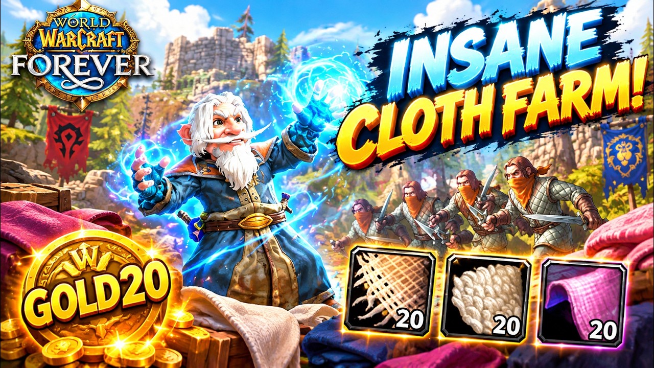 WoW Forever &ndash; INFINITE CLOTH FARM?! Arathi Highlands + 20G Giveaway