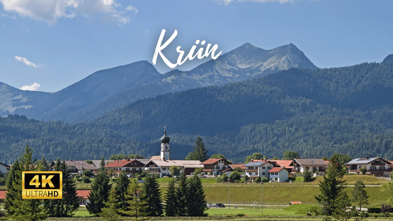 Krün, Bavaria - Sunny Afternoon Walk around a Charming Bavarian Village  - 4K 60fps