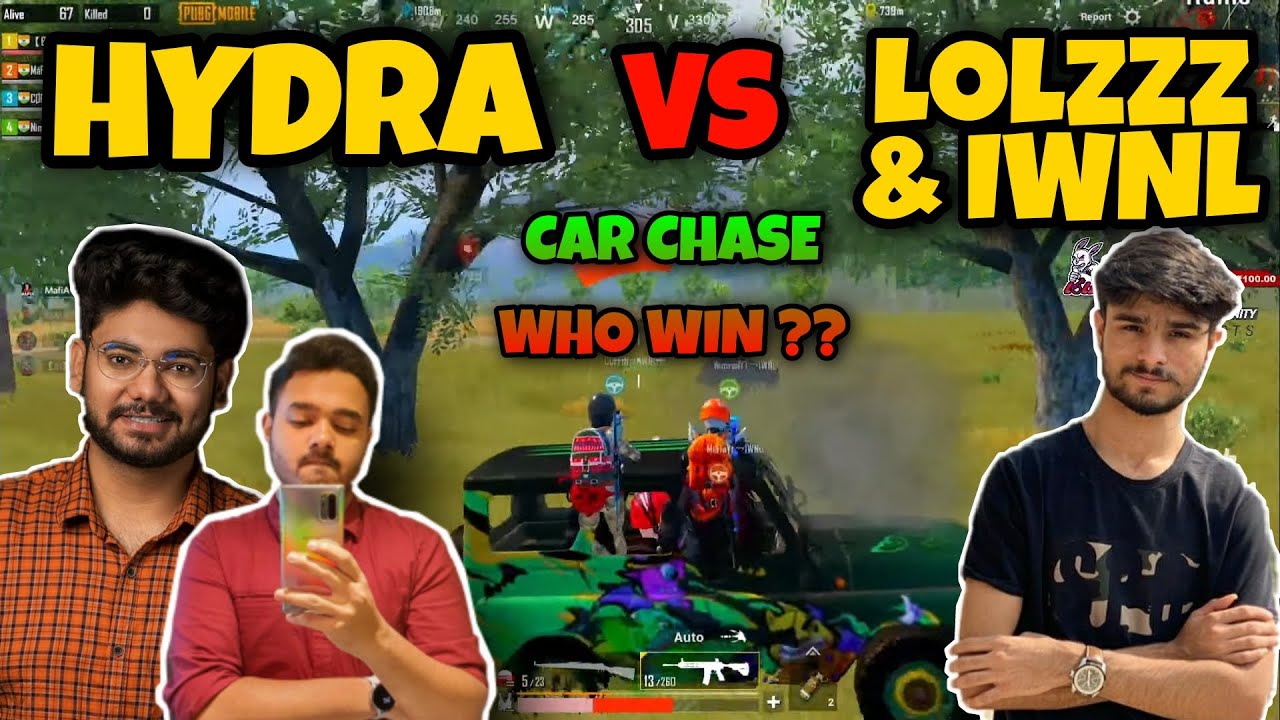 CAR CHASE | Hydra VS Bi & IWNL | CAR FIGHT | SNIPING | BTS | Alpha | Nimrod | PUBG MOBILE | MN squad