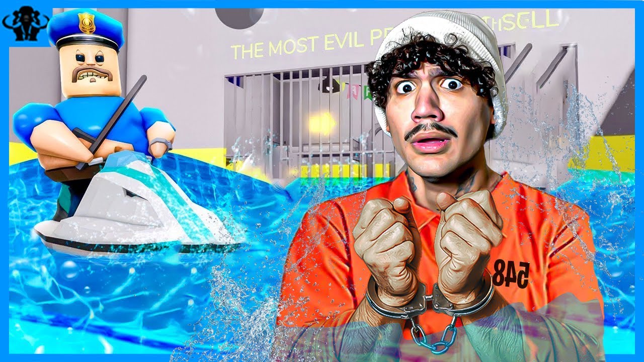 MAMUTE FUGINDO DA PRIS&Atilde;O DE &Aacute;GUA DO BARRY NO ROBLOX (OBBY)