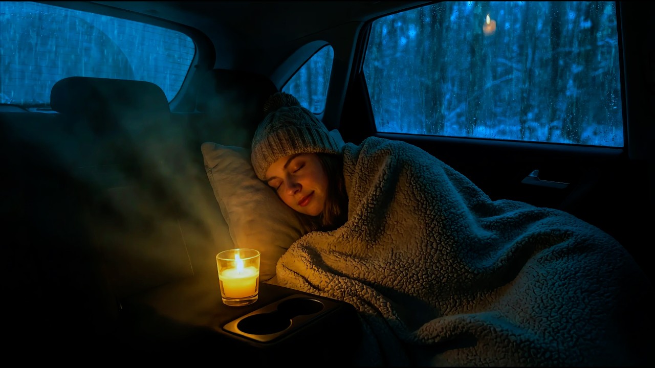 Fall Asleep in Less Than 3 Minutes With Super Heavy Rain On Car & Massive Thunder Sounds At Night