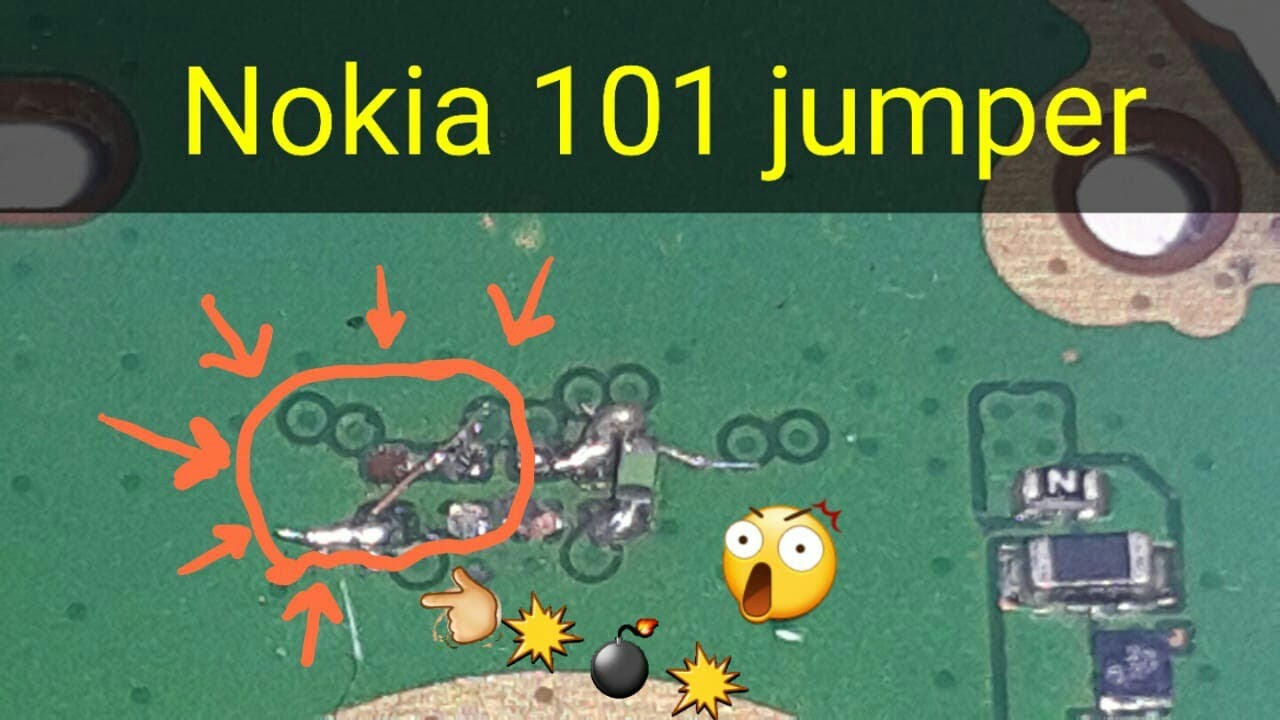 Nokia 101 repair no power jumper .إصلاح نوكيا 101 لايشتغل