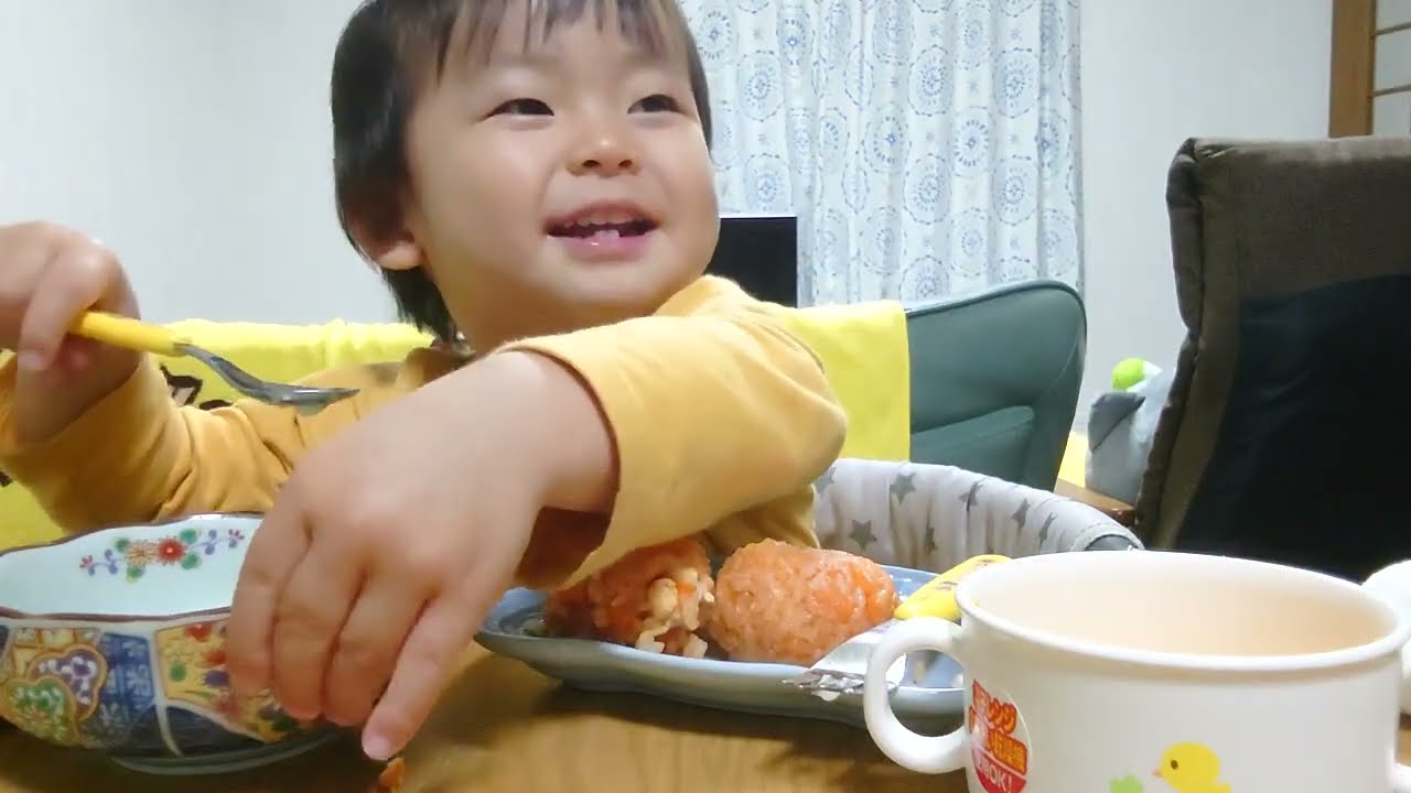 🍒After all white rice is the most delicious! 👶 ♥ 🍚やっぱり白米が1番おいしい！👶♥🍚