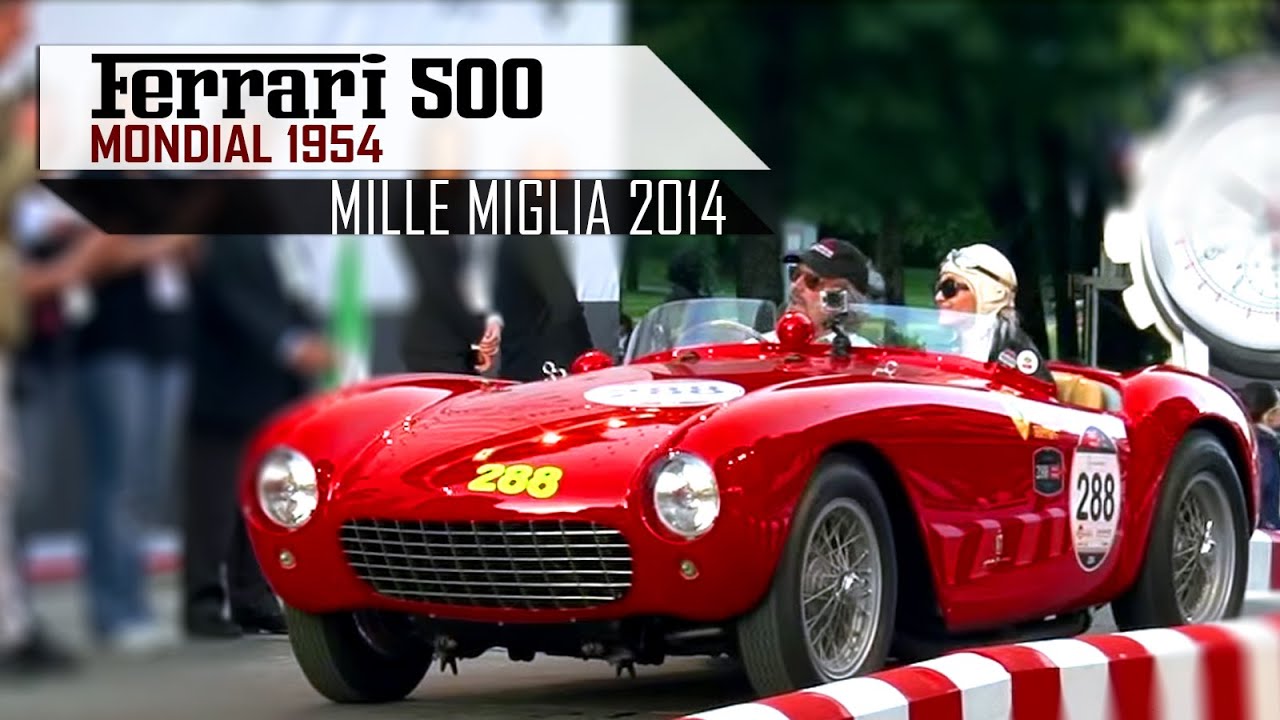 FERRARI 500 MONDIAL 1954 - Mille Miglia 2014 - I4 engine sound - driving in Brescia | SCC TV