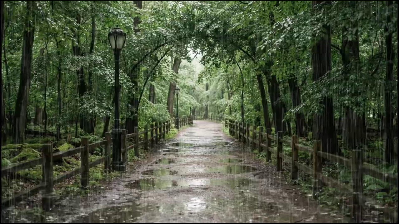 Relaxing Forest Rain at Dusk | Ambient Leaf and Rain Sounds to Help You Deep Sleep Better Naturally