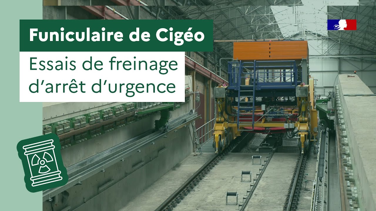 Funiculaire de Cigéo : essais de freinage d'arrêt d'urgence sur le démonstrateur à l'échelle 1