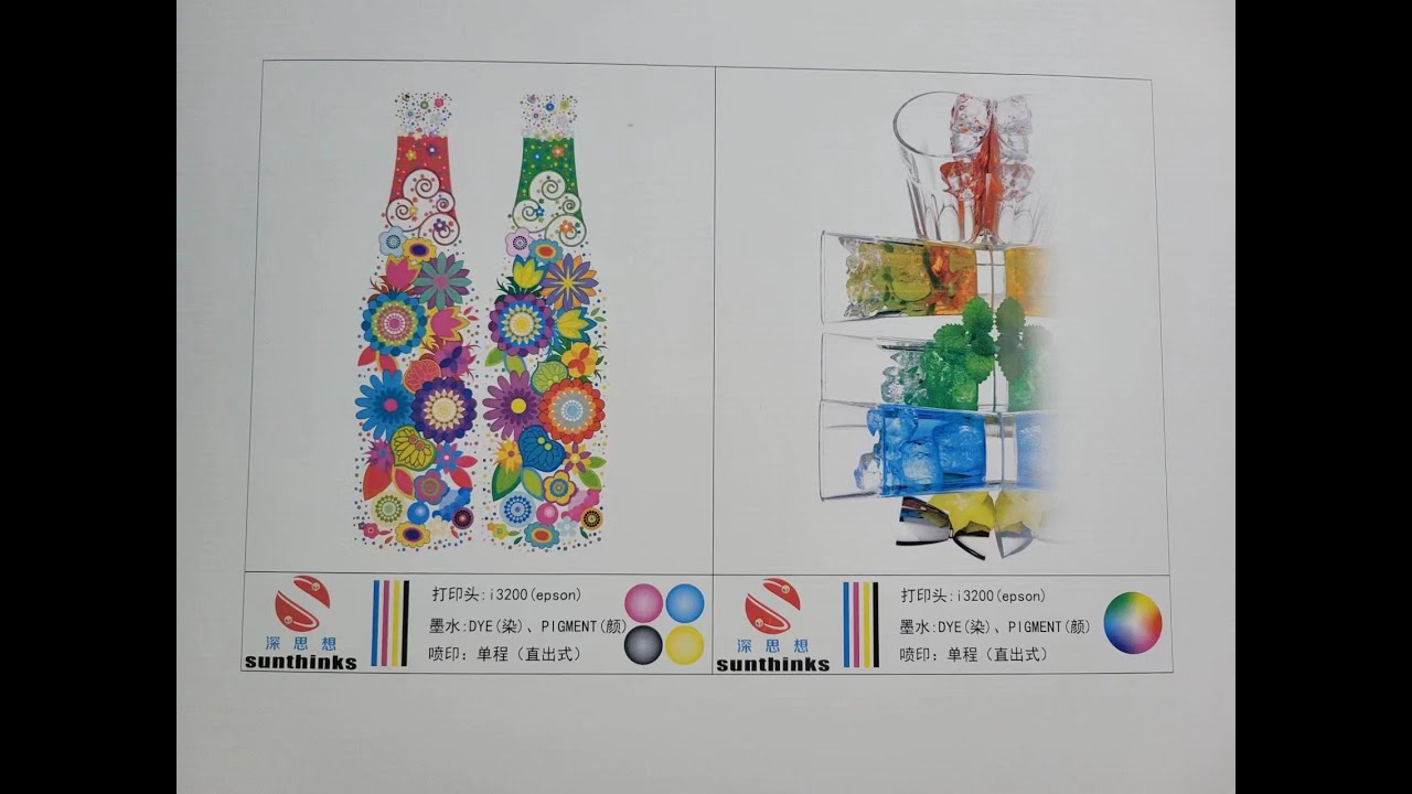 Art paper coated paper printed by Water based single pass printer waterproof ink No need dryer