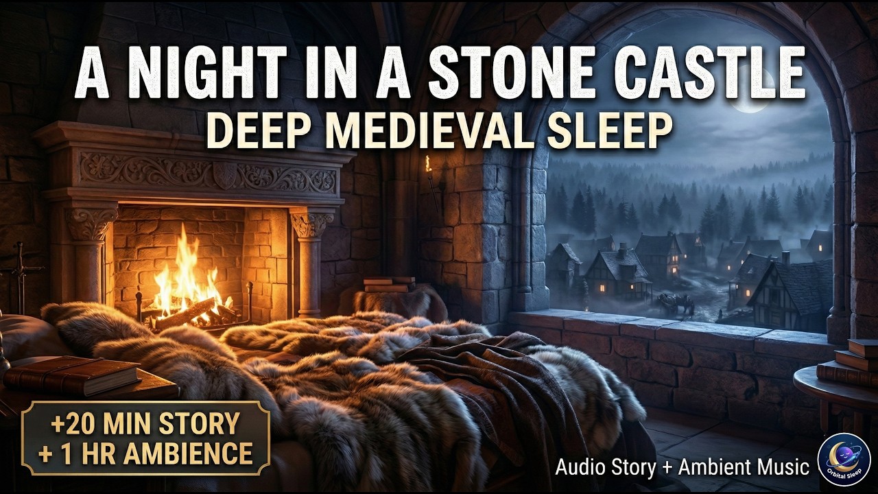 A Night in a Stone Castle: Deep Medieval Sleep (Audio Story + Ambient Music) 4K