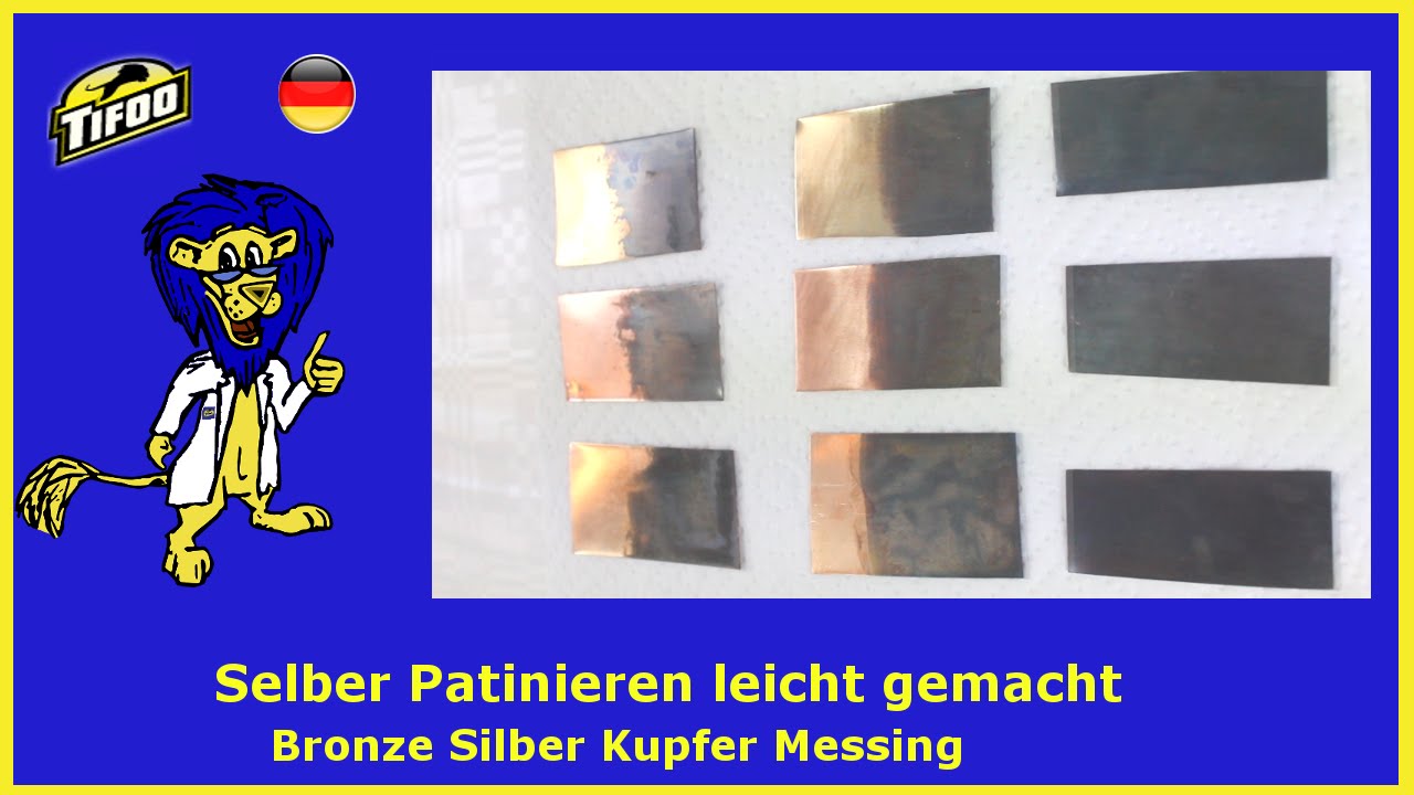 Tifoo Patinierung - u.a. Kupfer,  Messing & Silber  selbst patinieren / schw&auml;rzen