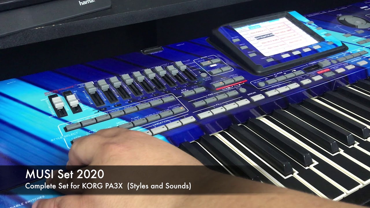 Musi Set 2020 KORG PA3X - Complete Set from PA4X (Styles and Sounds)