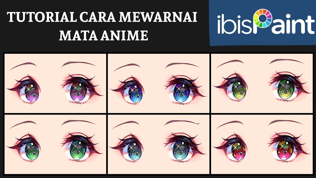 TUTORIAL CARA MEWARNAI MATA ANIME DI IBISPAINTX 🖌️🎨