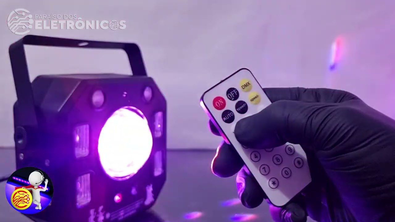 Aprenda Configura E Usa As Configuração Globo Laser Strobo Especial RGBW / UV Luz Negra RFE: WS3311