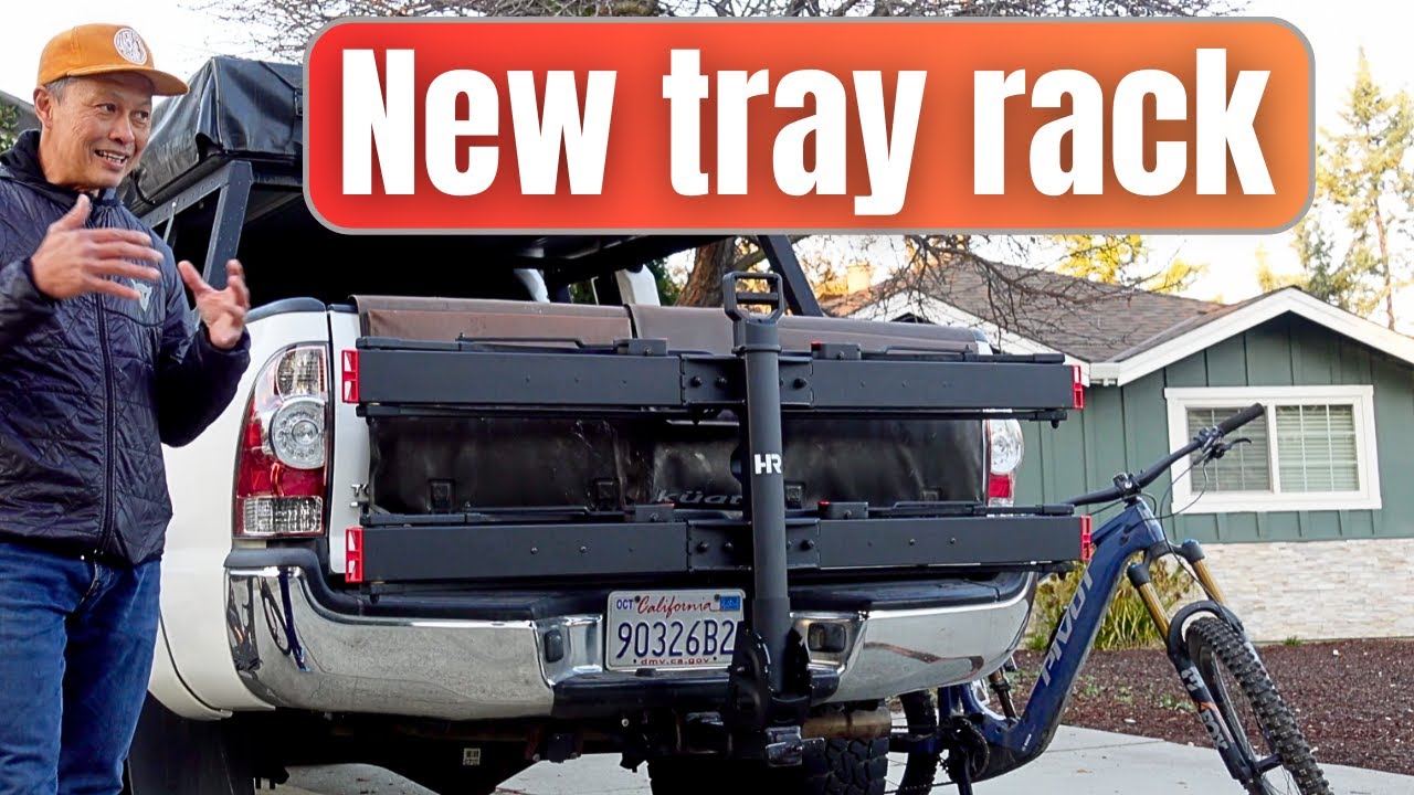 Hollywood CrossTrack wheel-hold rack - Test and review of this new hitch tray rack option