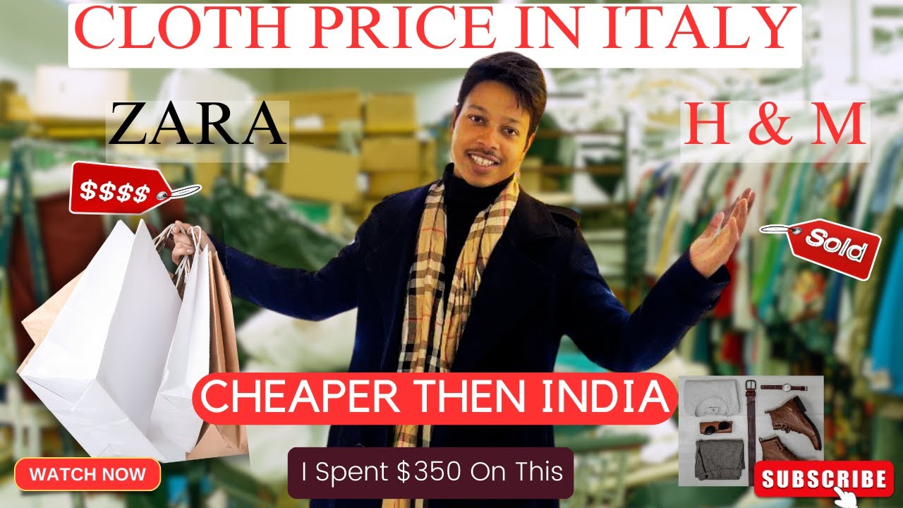 H&M italy |Indians at vintage shops in Italy | International student shopping | price #livinginitaly