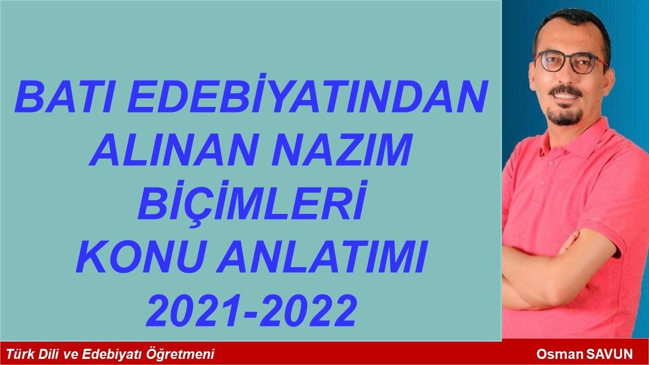 Sone Terzarima Triyole Balad Nazım Biçimleri / AYT Edebiyat Tekrarı 9