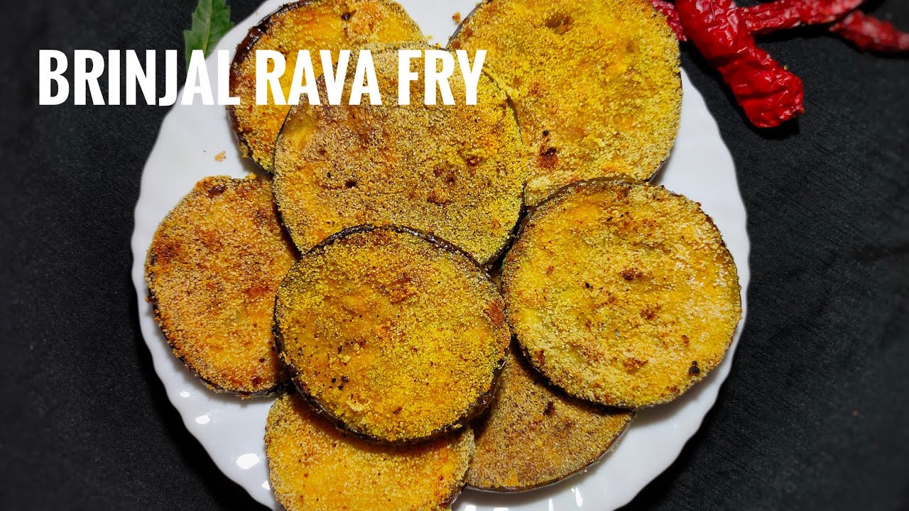 Eggplant fry | Brinjal Rava Fry | Goan food recipes | Quick and simple fried brinjal / Eggplant
