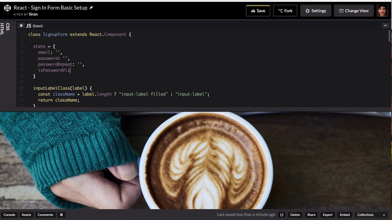 React Tutorials – Sign up Form 2
