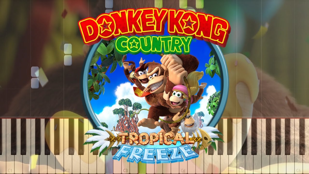 Donkey Kong Country - Tropical Freeze - Funky Waters / Amiss Abyss (Piano, Game Video)