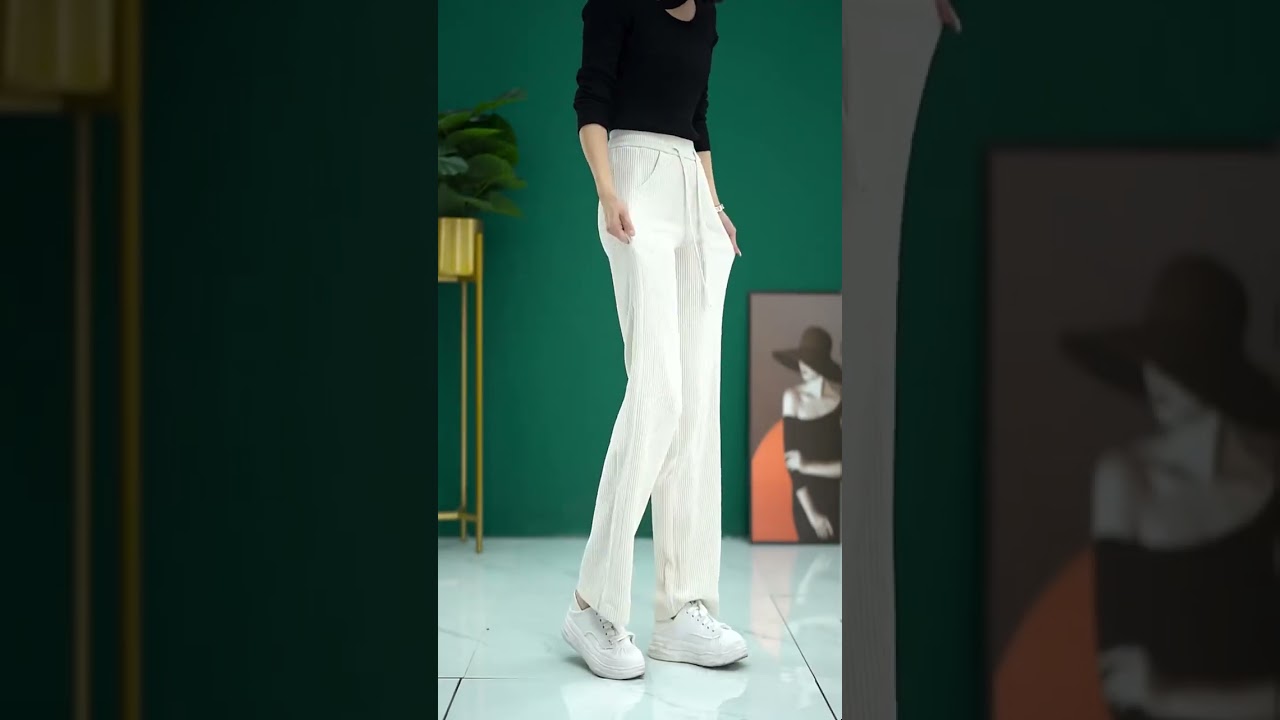 Women's Wide-Leg Ice Silk Pants