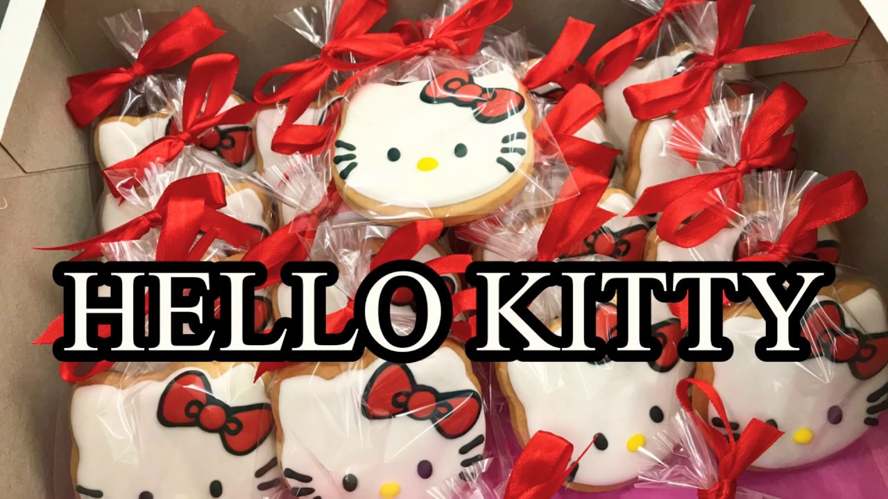 How to make Hello Kitty Cookies | cookie decorating tutorials
