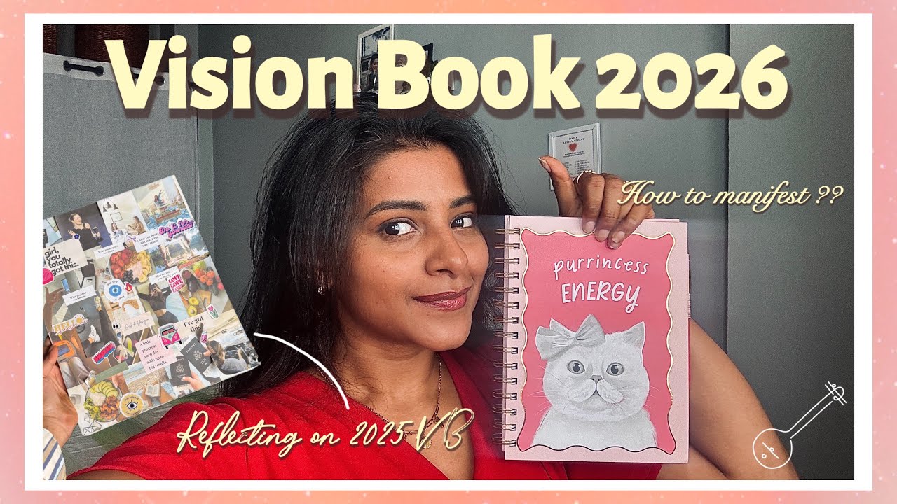 I made a Vision Book for 2026… the art of manifesting, planning and achieving things ✨🤍 