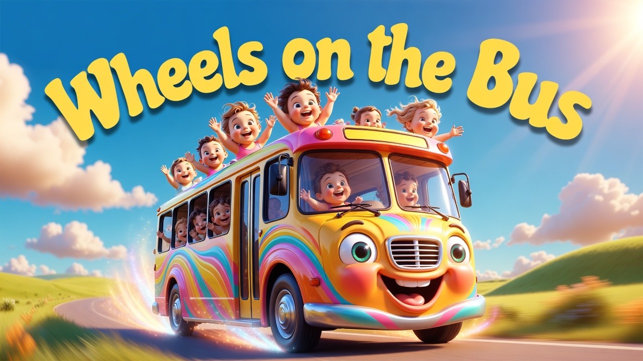 WHEELS ON THE BUS| Learning Colors and Sounds | Educational Baby Video