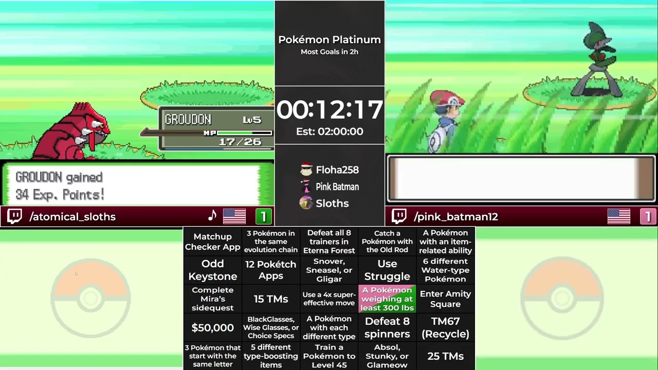 Blind Bingo Tournament - LB Finals - Sloths vs. Pink Batman | Pokémon Platinum