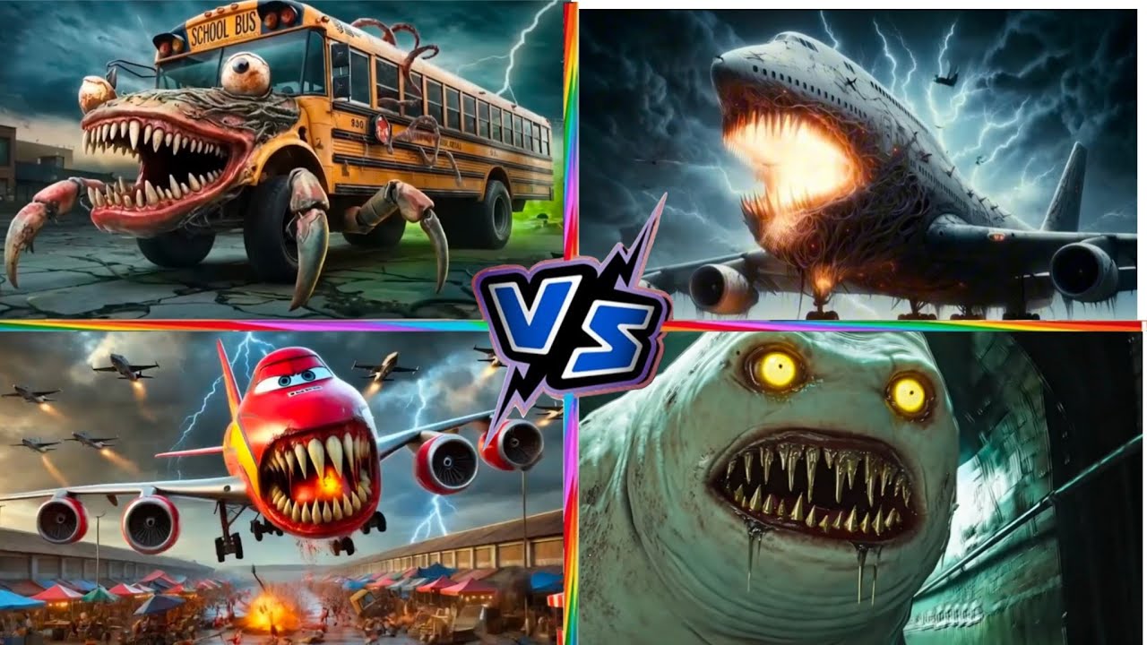 School Bus Monster VS McQueen VS INFECTED SKY VS Head Eater  Tiles Hop EDM Rush