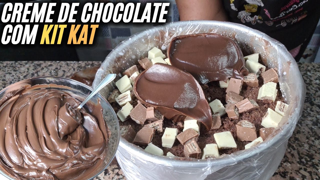 BOLO DE ANIVERSÁRIO RECHEIO Creme de Chocolate com KIT KAT