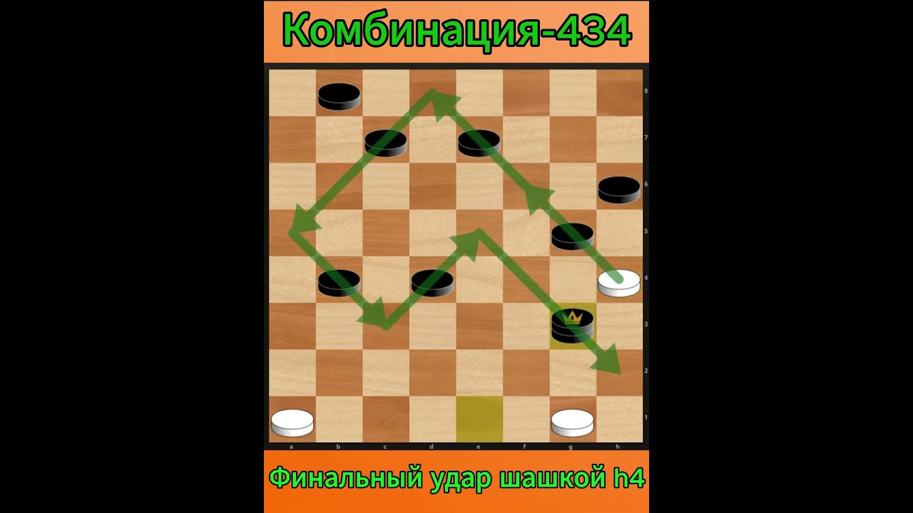 САМЫЕ СИЛЬНЫЕ КОМБИНАЦИИ В ШАШКАХ-0434 !!!  #видео  #шорты  #шашки