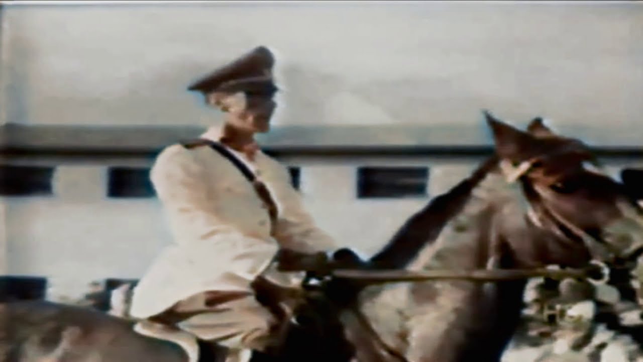 Alberto Larraguibel en su  caballo Huaso    Record Mundial Salto Alto VIDEO COLOREADO