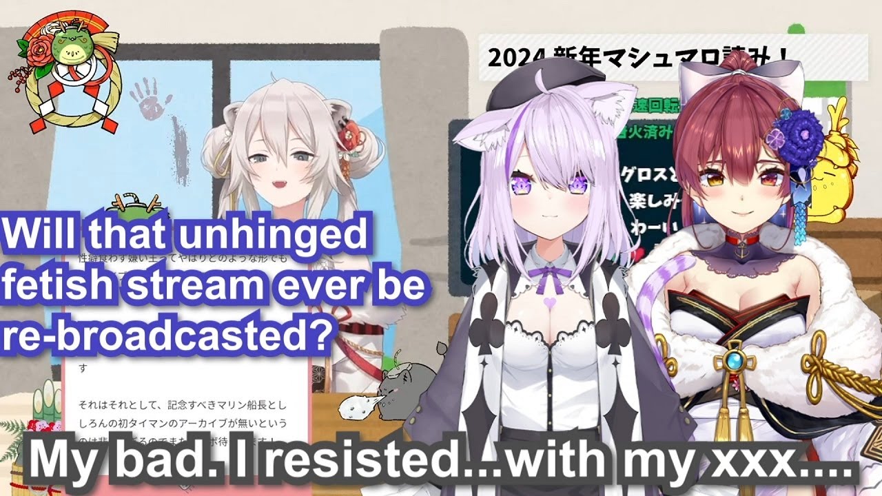 Shishiro Botan talks about that fetish stream【Eng Sub / Houshou Marine / SKB / Unhinged / hololive】