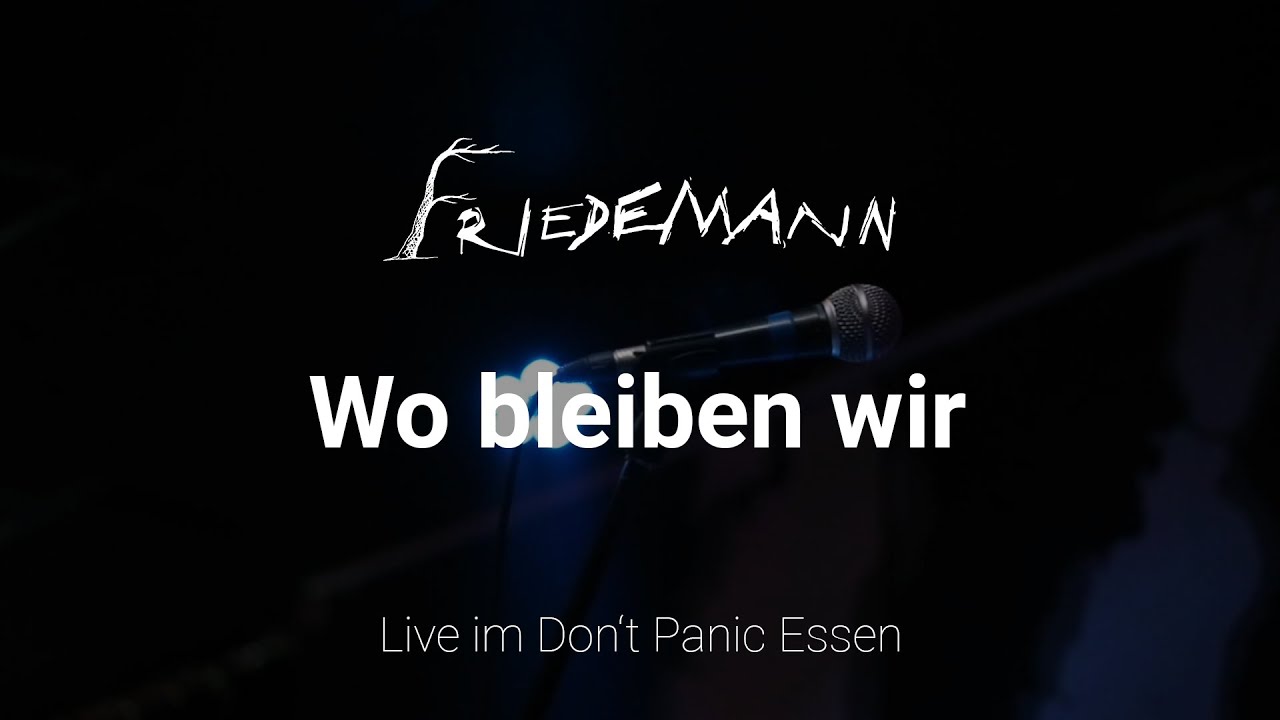 Friedemann - Wo bleiben wir (Gundermann Cover) Live im Don't Panic Essen 2023