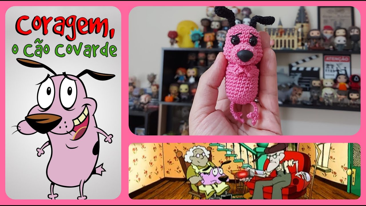 Coragem, o Cão Covarde Amigurumi (Aula Completa) #tiagoamigurumi #amigurumi #croche