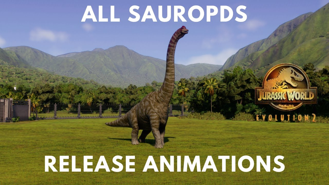 All Sauropod Release Animations! | Jurassic World Evolution 2
